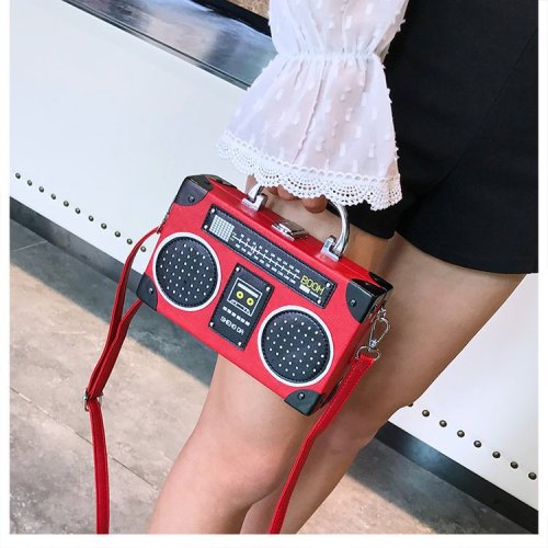 Radio bag box single shoulder messenger bag creative personality funny portable women's bag