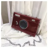 Fashion camera bag letter PU leather single shoulder diagonal bag casual women's bag