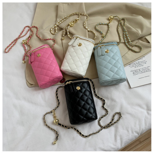 Fashion rhombus chain messenger bag Korean version versatile women's mobile phone bag