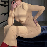 Fashionable temperament, solid color, slimming, skinny, buttock wrapped dress