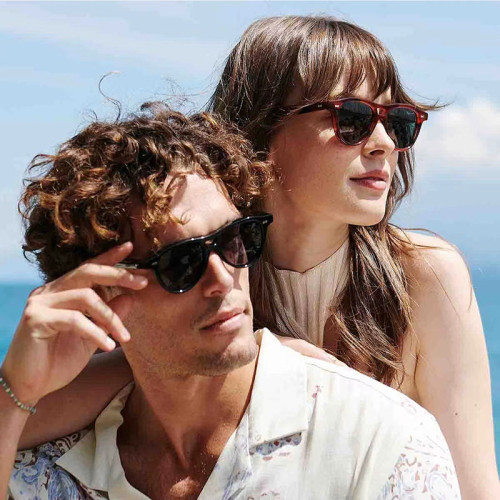 Round double-beam sunglasses Fashion rice nail small frame glasses Women tide water silver film lenses Sunvisor sunglasses