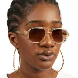 Fashion aviator sunglasses retro large frame driving sunglasses men's and women's casual beach holiday glasses