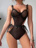 Lace lace puffy skirt mesh underwear sexy perspective fun one-piece