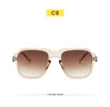 Fashion aviator sunglasses retro large frame driving sunglasses men's and women's casual beach holiday glasses