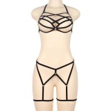 Sexy three-point binding seductive perspective suit