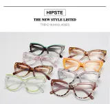 Retro modern cat eye flat lens trend contrast color rivet eye frame fashionable temperament anti-blue glasses