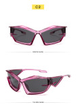 Avant-garde special-shaped sunglasses futuristic network red glasses trend colorful street hip-hop sunglasses