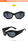 Fashion Y2K street hip-hop glasses trend large frame sunglasses for men and women outdoor riding sports glasses