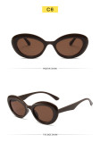 Retro oval sunglasses Fashion simple small frame sunglasses Fashion street photo net red glasses