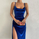 Fashion sexy slim slit sling dress
