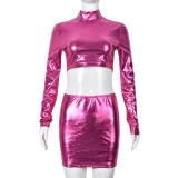 Women's sexy slimming, navel exposed, buttock wrapped, splash-proof suit