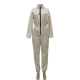Women's long-sleeved fitted women's jumpsuit