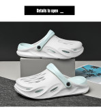 EVA hole shoes wear anti-skid soft soled Baotou sandals outside in summer, casual slackers half drag beach shoes