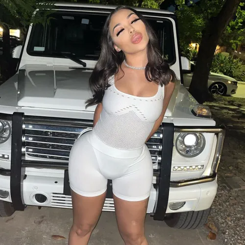 Tank top cut-out mesh splicing one-piece shorts casual suit