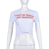 Fashion trend printed T-shirt blouse