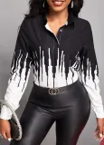 Sexy fashion digital printing multicolor women's shirt skirt
