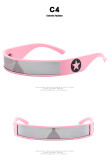 Star five-pointed star conjoined narrow frame sunglasses bar jump sunglasses