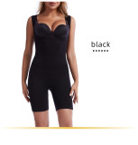 One-piece vest with waistband and buttocks