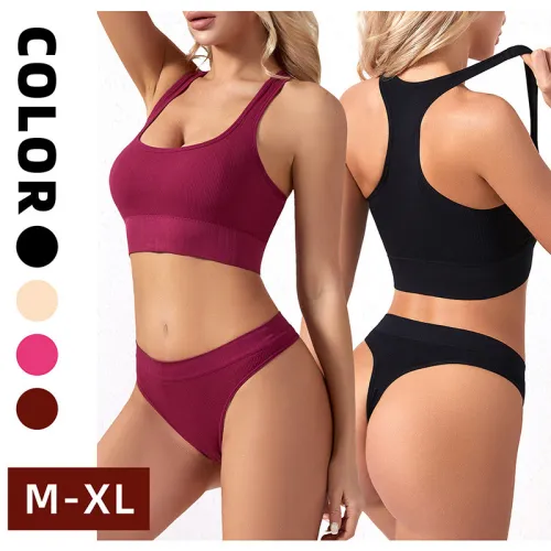 Gather bra female underwear fixed shoulder strap sports beauty vest bra thong suit