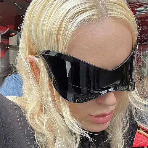 Future technology sense oversized sunglasses punk mask sunglasses vintage one-piece Y2K fashion sunglasses