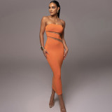 Bra cut-out buttock fitting dress sexy fashionable temperament party dress