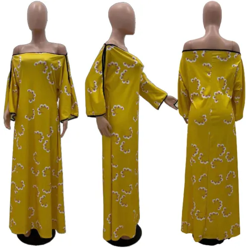 Sexy long-sleeved split sleeve dress