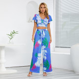 Slim casual style skirt pants two-piece set