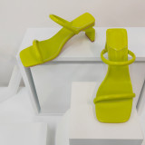 High-heeled sandals crystal heel wear oversized thong sandal sandals