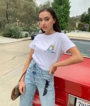Asymmetrical design, staggered buckle, loose fitting jeans, straight pants, wide leg daddy pants
