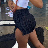 Vacation Split Skirt Versatile Sexy Short Skirt