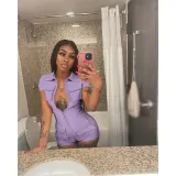 Zip pocket solid color work suit