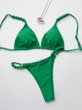 Bikini Solid Color Sexy Women Split Swimwear Triangle Wrap Swimwear