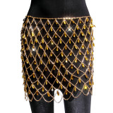 Hollow out sparkling crystal pendant skirt