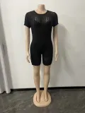 Women's wool knitted one-piece shorts
