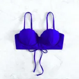 Solid shell steel bra swimsuit sexy bikini top