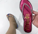 Flat slippers Large herringbone sandals