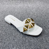 Flat sandals Women's versatile oversized slippers for external wear