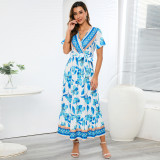 Printed Long Dress Bohemian Beach Resort Dress