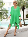 Tassel oversized loose cut out beach swimsuit vacation cover up