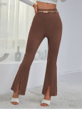 Women's flared pants, high waisted, slimming, split open casual pants, wide leg pants, women's summer pants