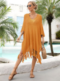 Tassel oversized loose cut out beach swimsuit vacation cover up