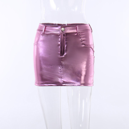 High waisted coating slimming spicy girl short skirt versatile fashion half skirt