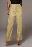 Sequin Party Fashion Casual High Waist Women's Pants Vintage Wide Leg Pants