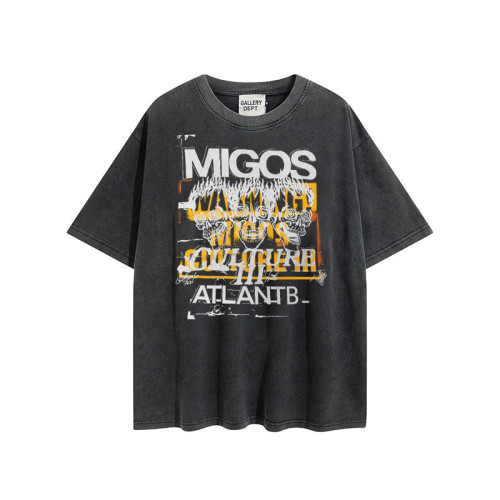 Loose fitting MIGOS co branded retro washed OVERSIZE short sleeved T-shirt