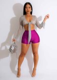 Sexy Fashion Casual Solid Ice Silk Shorts