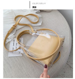 Handheld versatile shoulder bag, fashionable and stylish, transparent jelly crossbody bag
