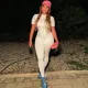 Women's fashion short sleeved zippered exercise yoga jumpsuit