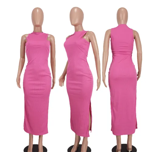 Fashion Thread Long Split Dress