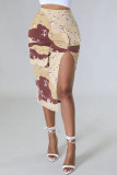 Women's camouflage split three-dimensional pocket half length skirt eBay slim fit sexy wrap hip skirt