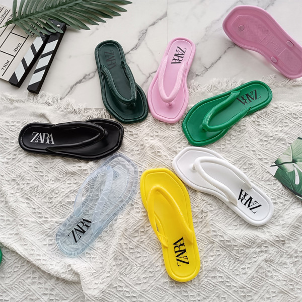 Flat crystal flip flops flip-flops